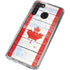 Canada Flag Light Wood Galaxy A21 Clear Case